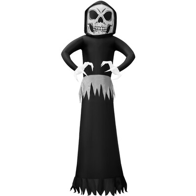 Haunted Hill Farm 20 Tall Pre-lit Ghost Reaper Inflatable (HIGHOST201-L)