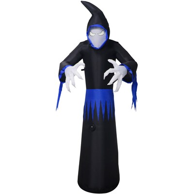 Haunted Hill Farm 8 Tall Pre-lit Musical Grim Reaper Inflatable (HIGRIMRP081-L)