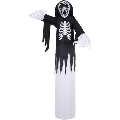 Haunted Hill Farm 12 Tall Pre-lit Grim Reaper Inflatable (HIGRIMRP121-L)