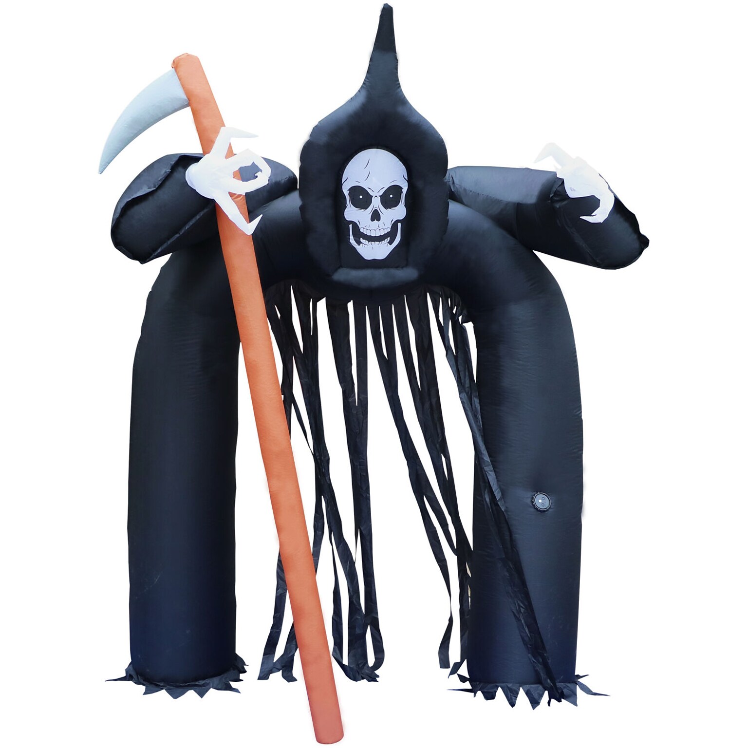Haunted Hill Farm 10 Tall Pre-lit Musical Grim Reaper Arch Inflatable (HIHARCH101-L)