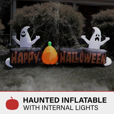 Haunted Hill Farm 8 Wide Pre-lit Happy Inflatable (HIHPYHLWN081-L)