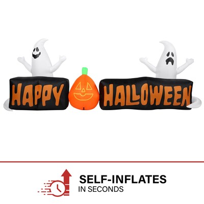 Haunted Hill Farm 8' Wide Pre-lit Happy Inflatable (HIHPYHLWN081-L)