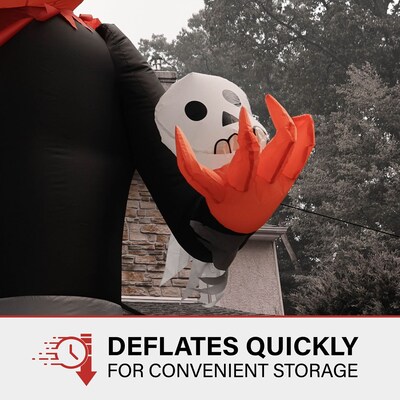 Haunted Hill Farm 12' Tall Pre-lit Jack-O-Lantern Man Inflatable (HIJOL121-L)