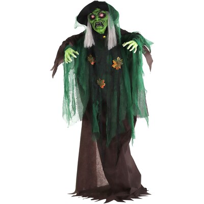 Haunted Hill Farm Animatronic Talking Forest Witch (HHWITCH-44FLSA)