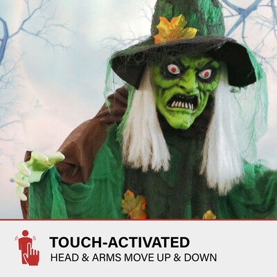 Haunted Hill Farm Animatronic Talking Forest Witch (HHWITCH-44FLSA)