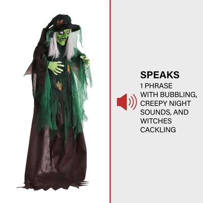 Haunted Hill Farm Animatronic Talking Forest Witch (HHWITCH-44FLSA)