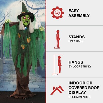 Haunted Hill Farm Animatronic Talking Forest Witch (HHWITCH-44FLSA)