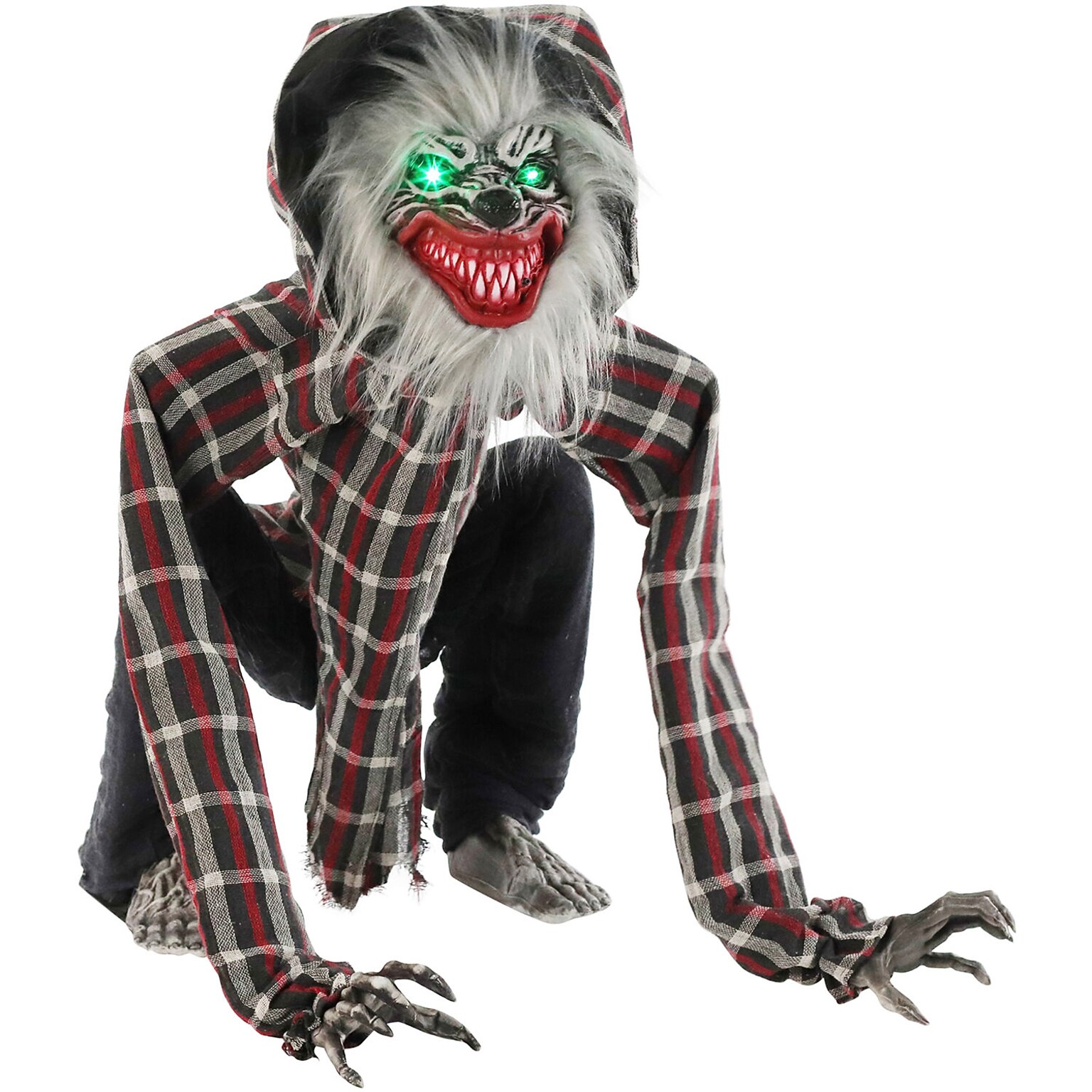 Haunted Hill Farm Animatronic Squatting Werewolf Scary (HHWOLF-4FLSA)