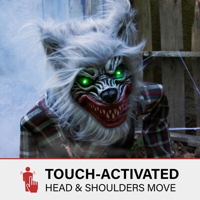 Haunted Hill Farm Animatronic Squatting Werewolf Scary (HHWOLF-4FLSA)