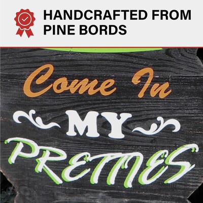 Haunted Hill Farm 24" Come In My Pretties Witch's Cauldron Funny Lawn Art (HHWOODWTCH-0BL)