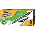 BIC Gel-Ocity Quick Dry Retractable Gel Pen, Medium Point, 0.7mm, Black Ink, Dozen (RGLCG11-BLK)