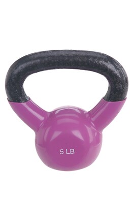 Sunny Health & Fitness Vinyl Coated Kettle Bell, 5Lbs, NO. 066-5