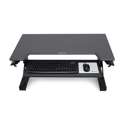 Ergotron Adjustable WorkFit-TL Monitor Stand, Up to 30" Monitor, Black and Dark Gray (33418085)