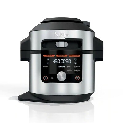 Ninja Foodi 8-qt  14-in-1 XL Pressure Cooker Steam Fryer with SmartLid, Black, Stainless Steel (OL601)