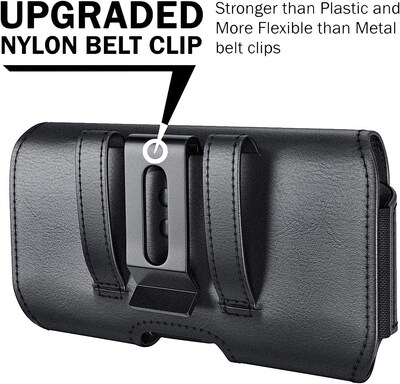 SaharaCase iPhone 14 Pro Max 6.7" Bundle, Holster Case with Tempered Glass Screen and Camera Protector, Black