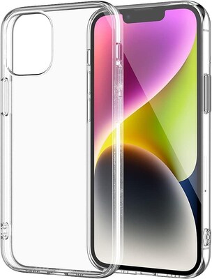 SaharaCase iPhone 14 6.1" Bundle, Hybrid-Flex Hard Shell Case with Tempered Glass Screen and Camera Protector, Clear