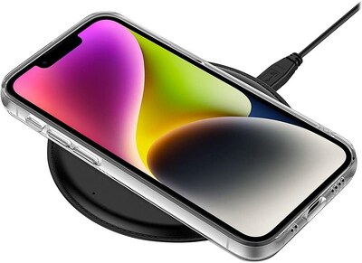 SaharaCase iPhone 14 6.1" Bundle, Hybrid-Flex Hard Shell Case with Tempered Glass Screen and Camera Protector, Clear