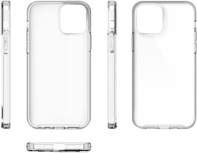 SaharaCase iPhone 14 Plus 6.7" Bundle, Hybrid-Flex Hard Shell Case with Tempered Glass Screen and Camera Protector, Clear