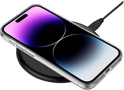 SaharaCase iPhone 14 Pro 6.1" Bundle, Hybrid-Flex Hard Shell Case with Tempered Glass Screen and Camera Protector, Clear