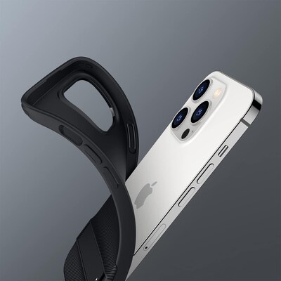 SaharaCase iPhone 14 Pro 6.1" Bundle, AirShield Boost Kickstand Case with Tempered Glass Screen and Camera Protector, Black