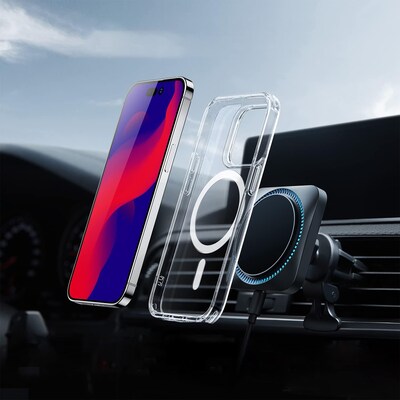 SaharaCase iPhone 14 Pro 6.1" Bundle, Hybrid-Flex Hard Shell Case with Tempered Glass Screen and Camera Protector, Clear