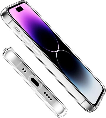 SaharaCase iPhone 14 Pro Max 6.7" Bundle, Hybrid-Flex Hard Shell Case with Tempered Glass Screen and Camera Protector, Clear