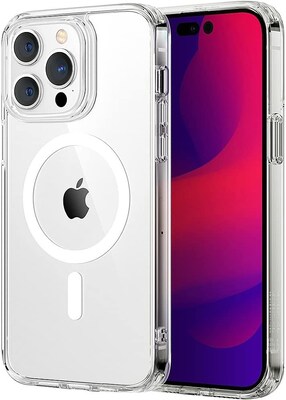 SaharaCase iPhone 14 Pro Max 6.7" Bundle, Hybrid-Flex Hard Shell Case with Tempered Glass Screen and Camera Protector, Clear