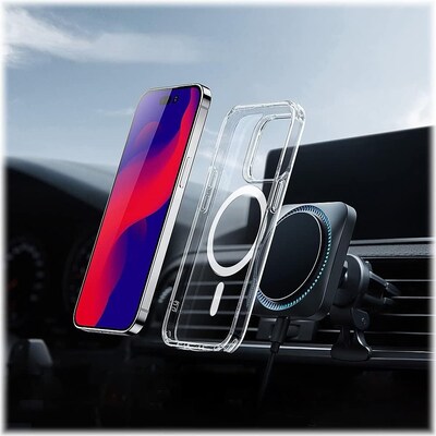 SaharaCase iPhone 14 Pro Max 6.7" Bundle, Hybrid-Flex Hard Shell Case with Tempered Glass Screen and Camera Protector, Clear