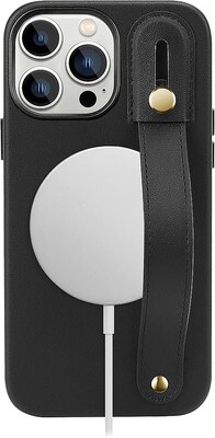 SaharaCase iPhone 14 Pro Max 6.7" Bundle, FingerGrip Series Case with Tempered Glass Screen and Camera Protector, Black