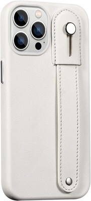 SaharaCase iPhone 14 Pro Max 6.7" Bundle, FingerGrip Series Case with Tempered Glass Screen and Camera Protector, White