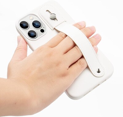 SaharaCase iPhone 14 Pro Max 6.7" Bundle, FingerGrip Series Case with Tempered Glass Screen and Camera Protector, White