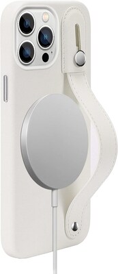 SaharaCase iPhone 14 Pro Max 6.7" Bundle, FingerGrip Series Case with Tempered Glass Screen and Camera Protector, White