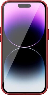 SaharaCase iPhone 14 Pro Max 6.7" Bundle, FingerGrip Series Case with Tempered Glass Screen and Camera Protector, Red