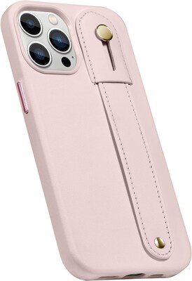 SaharaCase iPhone 14 Pro Max 6.7" Protection Bundle, FingerGrip Case with Tempered Glass Screen and Camera Protector, Light Pink