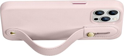 SaharaCase iPhone 14 Pro Max 6.7" Protection Bundle, FingerGrip Case with Tempered Glass Screen and Camera Protector, Light Pink