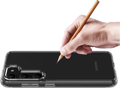 SaharaCase Samsung Galaxy S23 Bundle, Hybrid-Flex Hard Shell Case with Tempered Glass Screen and Camera Protector, Clear