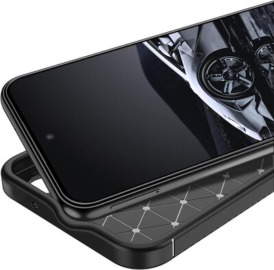 SaharaCase Samsung Galaxy S23 Bundle, Anti-Slip Series Case with Tempered Glass Screen and Camera Protector, Black