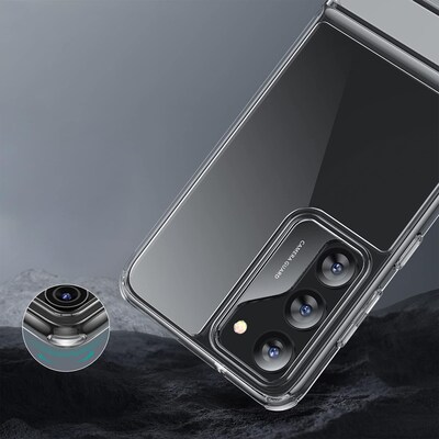 SaharaCase Samsung Galaxy S23 Bundle, AirShield Boost Kickstand Case with Tempered Glass Screen and Camera Protector, Clear