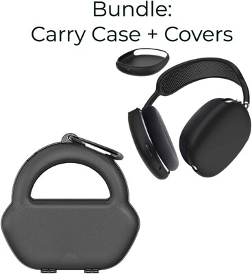 SaharaCase Travel Carry Case for Apple AirPods Max Bundle with Airpods Max Covers (HP00010-HP00001)