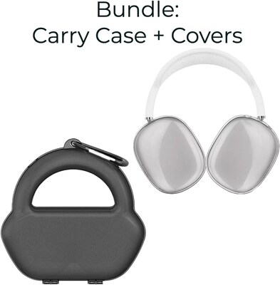 SaharaCase Travel Carry Case for Apple AirPods Max Bundle with Airpods Max Covers (HP00010-HP00005)