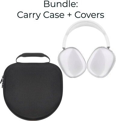 SaharaCase Travel Carry Case for Apple AirPods Max Bundle with Airpods Max Covers (HP00015-HP00009)