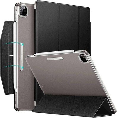 SaharaCase Apple iPad Pro 11" (3rd Gen & 4th Gen) Protection Bundle, Folio Case with Tempered Glass Screen, Black
