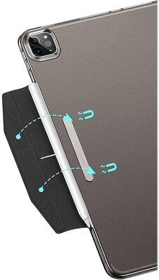 SaharaCase Apple iPad Pro 11" (3rd Gen & 4th Gen) Protection Bundle, Folio Case with Tempered Glass Screen, Black