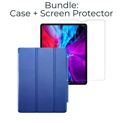 SaharaCase iPad Pro 11 (3rd Gen 2021 & 4th Gen 2022) Protection Bundle, Folio Case with Tempered Glass Screen, Blue