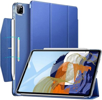 SaharaCase iPad Pro 11" (3rd Gen 2021 & 4th Gen 2022) Protection Bundle, Folio Case with Tempered Glass Screen, Blue