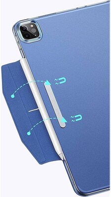 SaharaCase iPad Pro 11" (3rd Gen 2021 & 4th Gen 2022) Protection Bundle, Folio Case with Tempered Glass Screen, Blue
