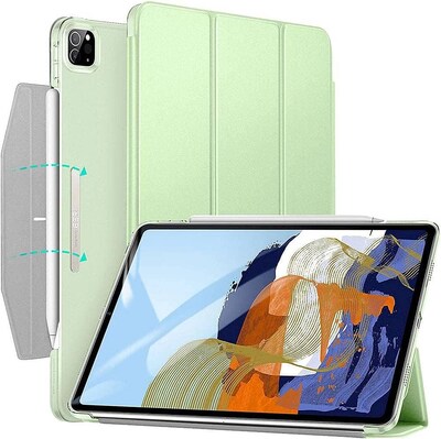 SaharaCase iPad Pro 11" (3rd Gen 2021 & 4th Gen 2022) Protection Bundle, Folio Case with Tempered Glass Screen Lemon Lime