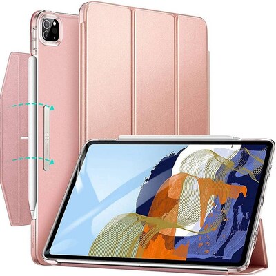 SaharaCase Apple iPad Pro 11" (3rd Gen & 4th Gen) Protection Bundle, Folio Case with Tempered Glass Screen, Rose Gold
