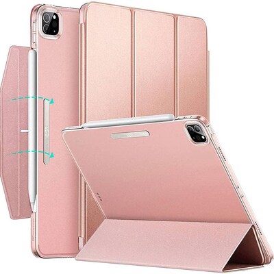 SaharaCase Apple iPad Pro 11" (3rd Gen & 4th Gen) Protection Bundle, Folio Case with Tempered Glass Screen, Rose Gold