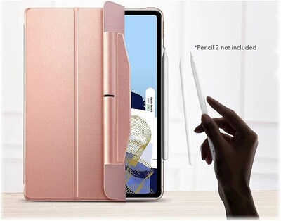 SaharaCase Apple iPad Pro 11" (3rd Gen & 4th Gen) Protection Bundle, Folio Case with Tempered Glass Screen, Rose Gold